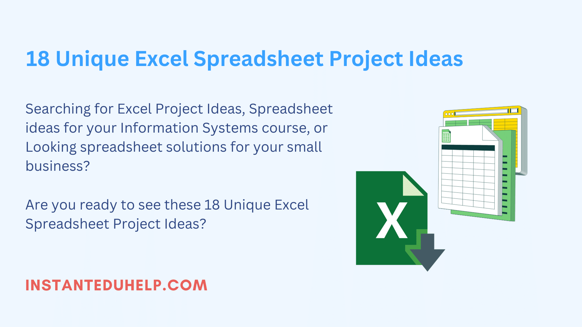 18 Unique Excel Spreadsheet Project Ideas - InstantEduHelp